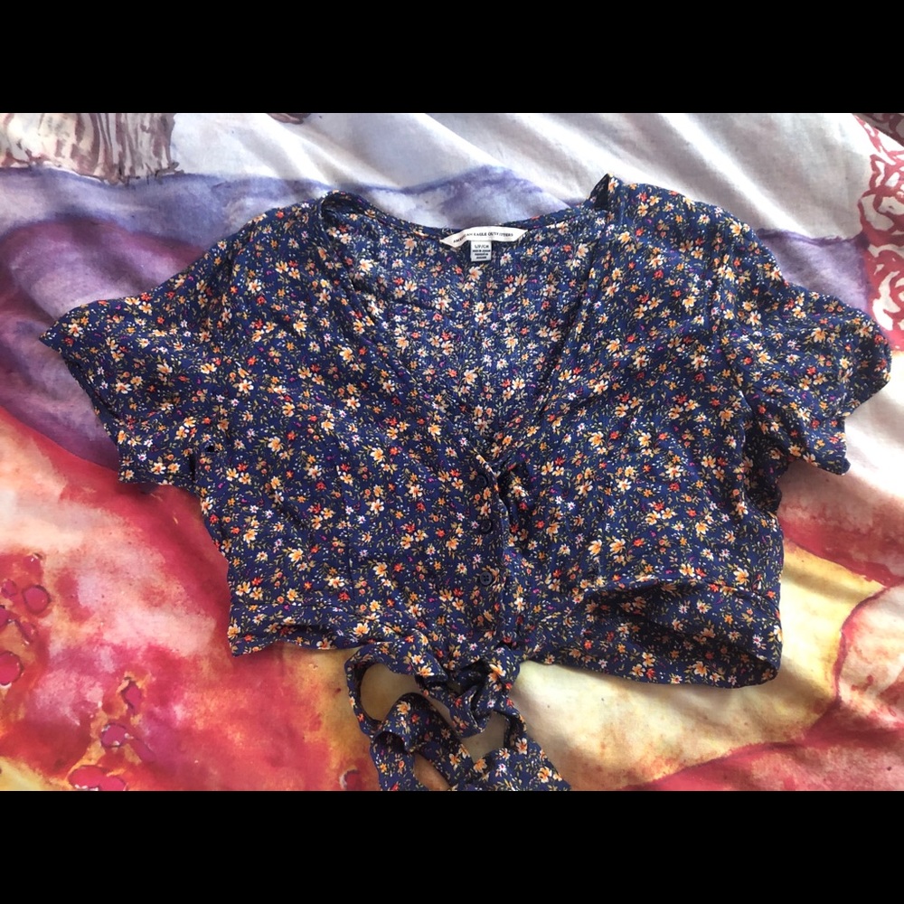 American Eagle Floral Crop Top
